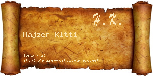 Hajzer Kitti névjegykártya